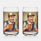 Beer Drinker Blikvorm Glas (Achterkant)