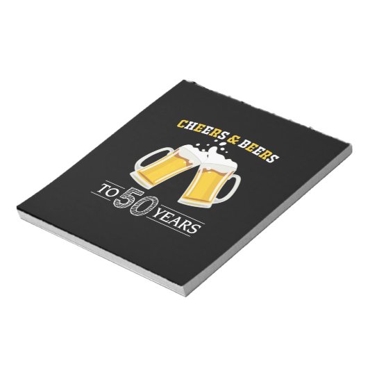 Beer Drinker Cheers and Beers to 50 Years Birthday Notitieblok (Linkerzijde)