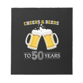 Beer Drinker Cheers and Beers to 50 Years Birthday Notitieblok (Voorkant)