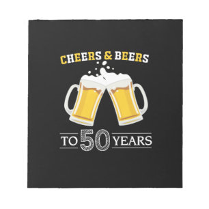 Beer Drinker Cheers and Beers to 50 Years Birthday Notitieblok