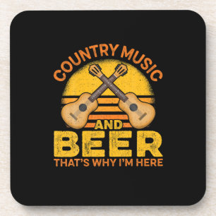 Beer Drinker Country Music And Beer Birthday Bier Onderzetter