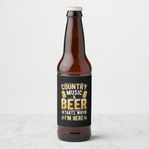 Beer Drinker Country Music Beer Drink Birthday Bier Etiket