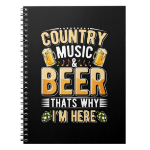 Beer Drinker Country Music Beer Drink Birthday Notitieboek