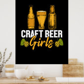 Beer Drinker Craft Beer Girls Birthday Poster (Keuken)