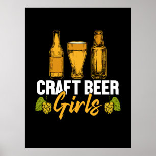 Beer Drinker Craft Beer Girls Birthday Poster