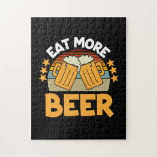 Beer Drinker Eat More Beer Funny Drinking Birthday Legpuzzel