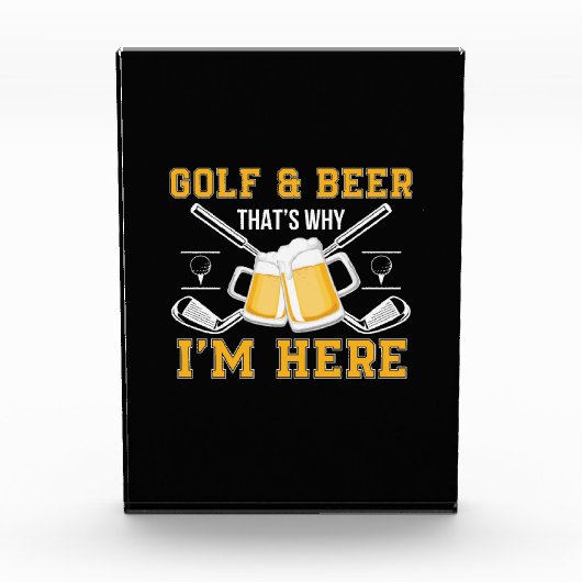 Beer Drinker Golf And Beer Birthday Fotoblokken (Voorkant)