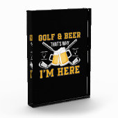 Beer Drinker Golf And Beer Birthday Fotoblokken (Links)