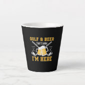 Beer Drinker Golf And Beer Birthday Latte Mok (Voorkant)