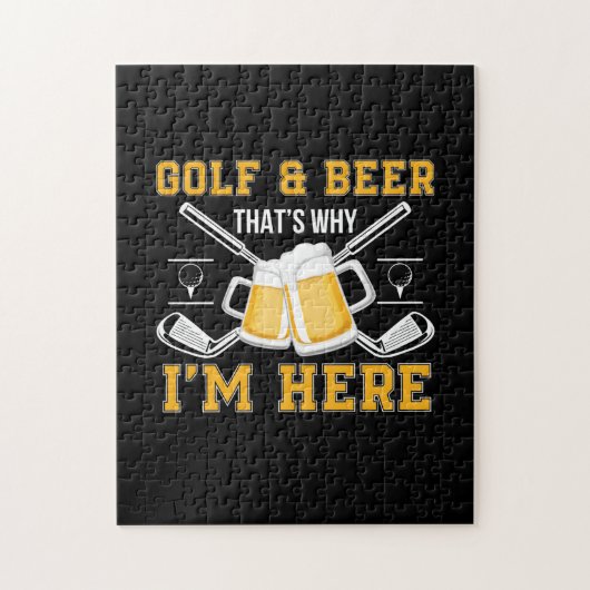 Beer Drinker Golf And Beer Birthday Legpuzzel (Verticaal)