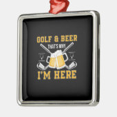 Beer Drinker Golf And Beer Birthday Metalen Ornament (Links)