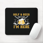 Beer Drinker Golf And Beer Birthday Muismat (Met muis)