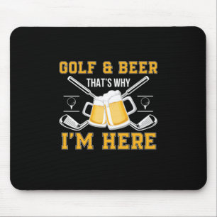 Beer Drinker Golf And Beer Birthday Muismat