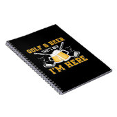 Beer Drinker Golf And Beer Birthday Notitieboek (Rechterzijde)