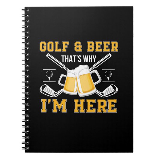 Beer Drinker Golf And Beer Birthday Notitieboek (Voorkant)