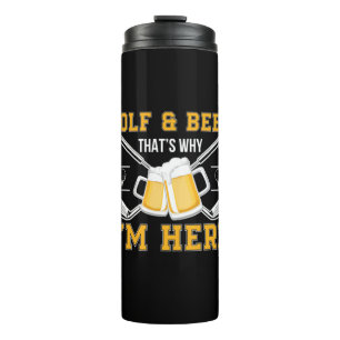 Beer Drinker Golf And Beer Birthday Thermosbeker