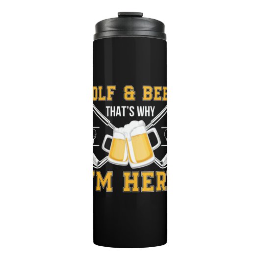 Beer Drinker Golf And Beer Birthday Thermosbeker (Voorkant)