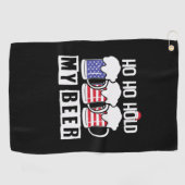 Beer Drinker Ho Hold My Beer USA Birthday Golfhanddoek (Horizontaal)