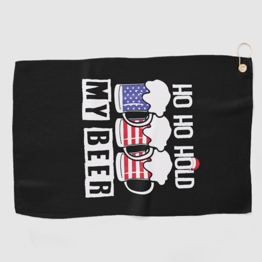 Beer Drinker Ho Hold My Beer USA Birthday Golfhanddoek (Horizontaal)