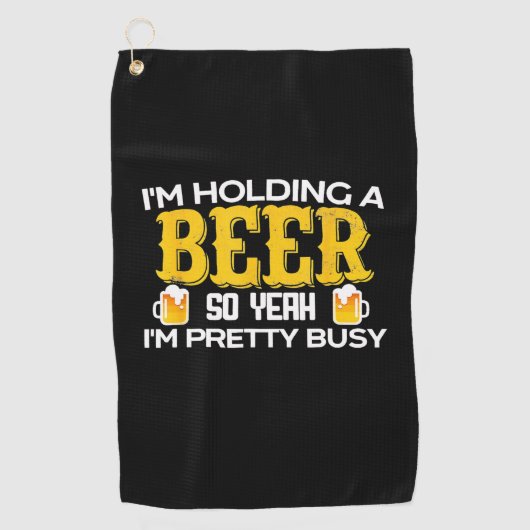 Beer Drinker I Am Holding A Beer Birthday Golfhanddoek (Voorkant)