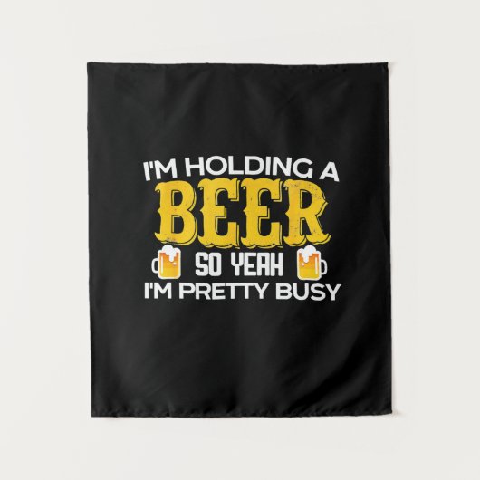 Beer Drinker I Am Holding A Beer Birthday Wandkleed (Voorkant)