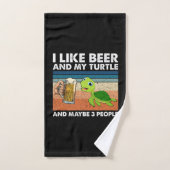 Beer Drinker I Like Beer And My Turtle Birthday Handdoek (Handdoek)