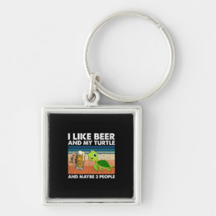 Beer Drinker I Like Beer And My Turtle Birthday Sleutelhanger