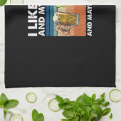 Beer Drinker I Like Beer And My Turtle Birthday Theedoek (Gevouwen)