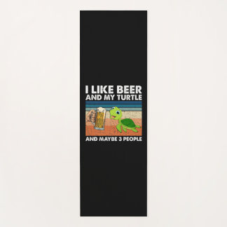 Beer Drinker I Like Beer And My Turtle Birthday Yogamat