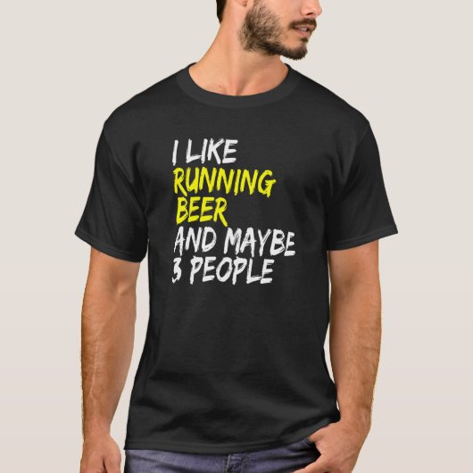 Beer drinker I like Beer & Running Laufen Runner T-shirt (Voorkant)