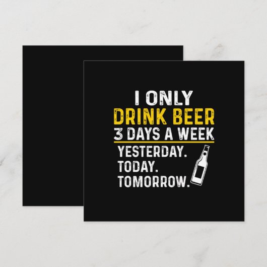 Beer Drinker I Only Drink Beer Birthday Kaart (Voorkant / Achterkant)