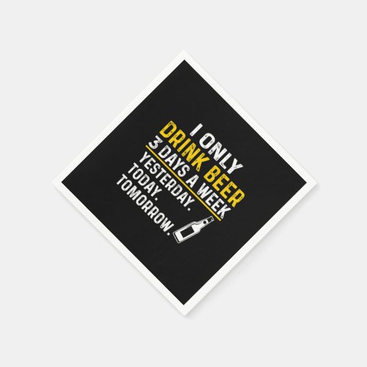 Beer Drinker I Only Drink Beer Birthday Servet (Hoek)