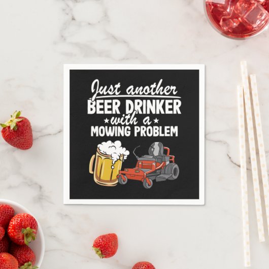 Beer Drinker With A Mowing Problem Lawn Mowing Gif Servet (Insitu)