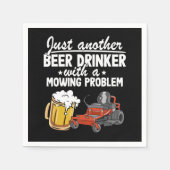 Beer Drinker With A Mowing Problem Lawn Mowing Gif Servet (Voorkant)