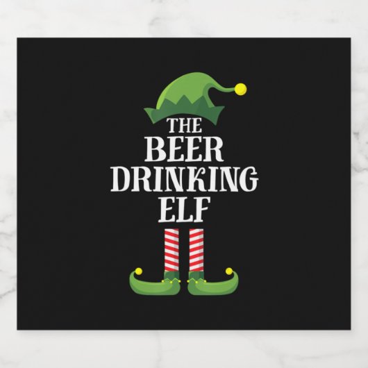 Beer Drinking Christmas Birthday Bier Etiket (Enkel label)