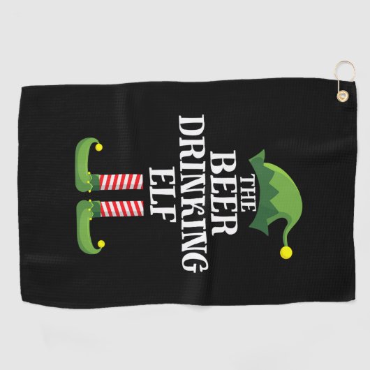 Beer Drinking Christmas Birthday Golfhanddoek (Horizontaal)