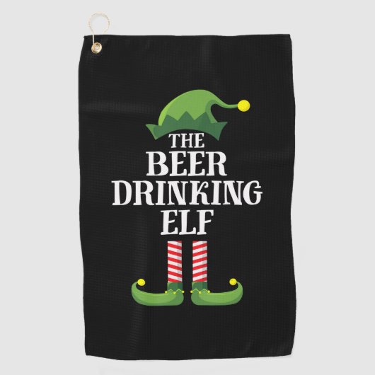 Beer Drinking Christmas Birthday Golfhanddoek (Voorkant)