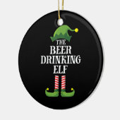 Beer Drinking Christmas Birthday Keramisch Ornament (Links)