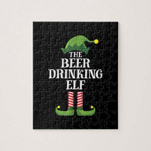Beer Drinking Christmas Birthday Legpuzzel (Verticaal)