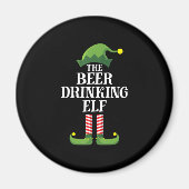 Beer Drinking Christmas Birthday Magneet (Voorkant)