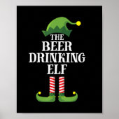 Beer Drinking Christmas Birthday Poster (Voorkant)