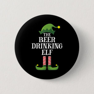 Beer Drinking Christmas Birthday Ronde Button 5,7 Cm