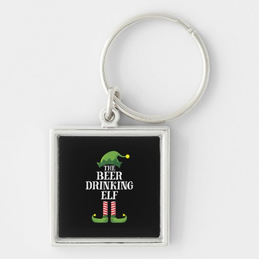 Beer Drinking Christmas Birthday Sleutelhanger (Voorkant)