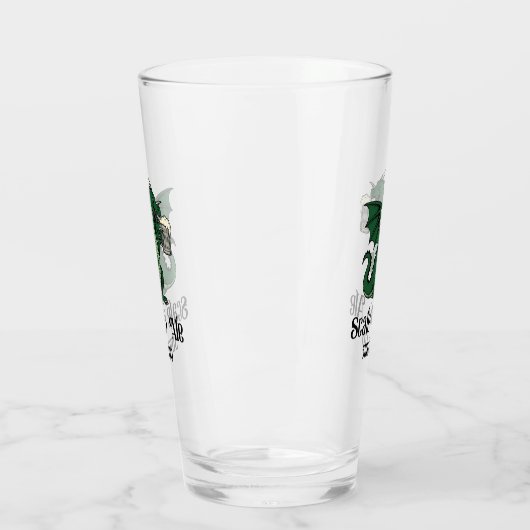 Beer Drinking Dragon Glas (Links)