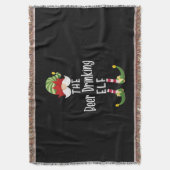 Beer Drinking Elf Group Christmas Birthday Deken (Voorkant Verticaal)