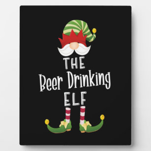 Beer Drinking Elf Group Christmas Birthday Fotoplaat