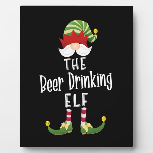 Beer Drinking Elf Group Christmas Birthday Fotoplaat (Voorkant)