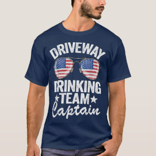 Beer Driveway Drinker US Flag Driveway Drink de T-shirt