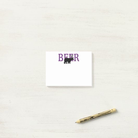 Beer droger- of bierpictogramstijl post-it® notes (Op bureau)