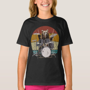Beer Drummer die Drums Girl T-Shirt speelt